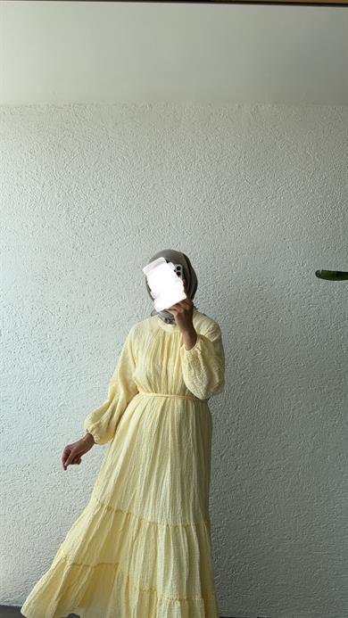SAPHİRA ELBİSE - SARI
