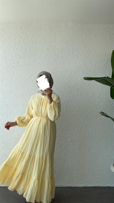 SAPHİRA ELBİSE - SARI