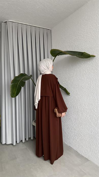 SAYE ELBİSE KAHVE