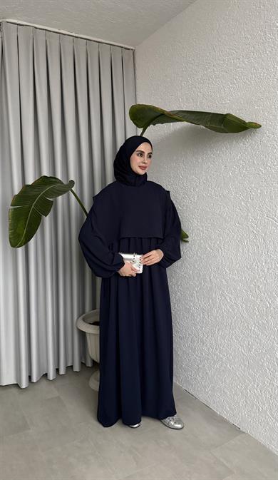 SAYE ELBİSE LACİVERT