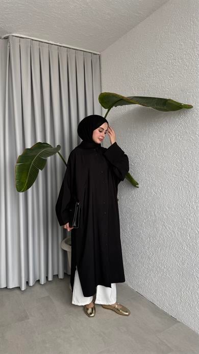 TENSEL GÖMLEK - SİYAH