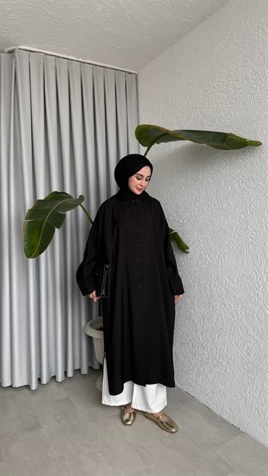 TENSEL GÖMLEK - SİYAH