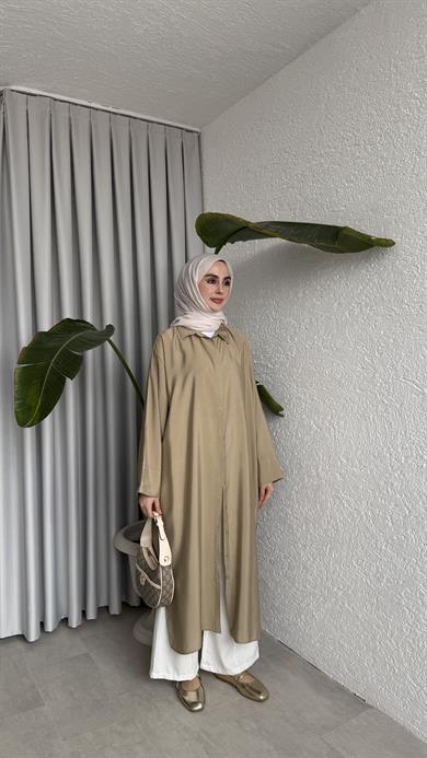 TENSEL GÖMLEK - VİZON