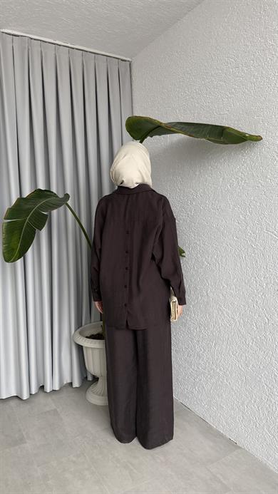 VAHA PANTOLONLU TAKIM - KAHVE