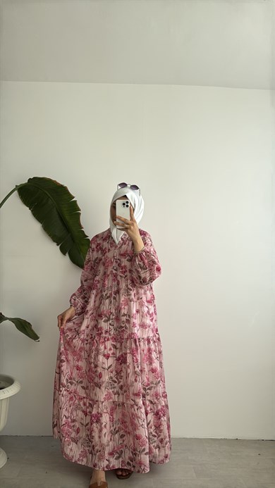 VALERİA ELBİSE - PEMBE