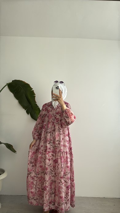 VALERİA ELBİSE - PEMBE