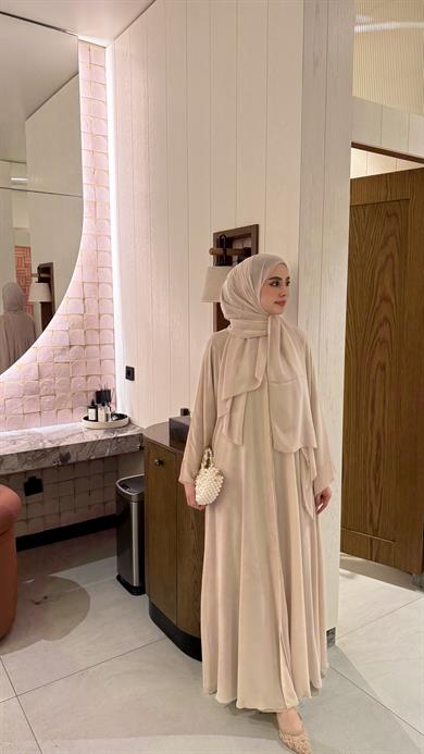 VELORA ABAYA & FERACE - BEJ