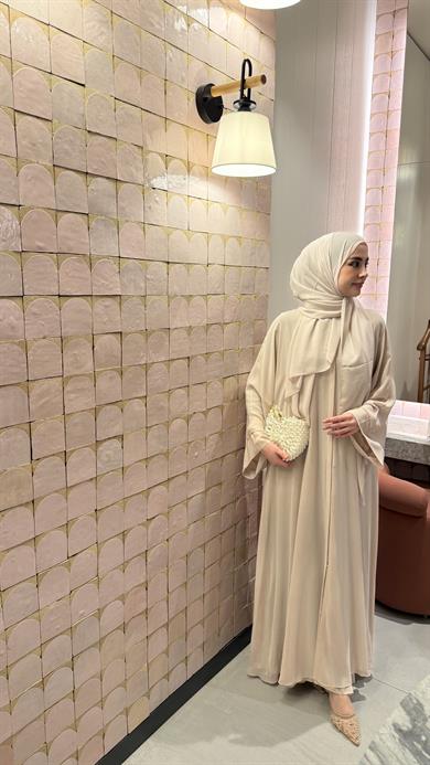 VELORA ABAYA & FERACE - BEJ