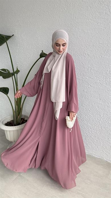 VELORA ABAYA & FERACE - PEMBE