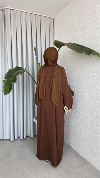 ZARİF ELBİSE KAHVE