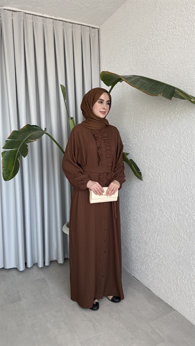 ZARİF ELBİSE KAHVE