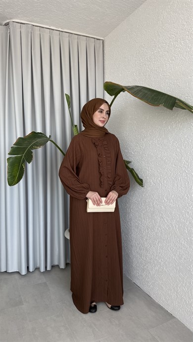 ZARİF ELBİSE KAHVE