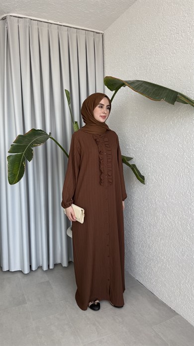 ZARİF ELBİSE KAHVE
