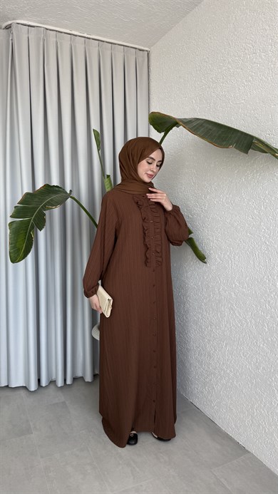 ZARİF ELBİSE KAHVE