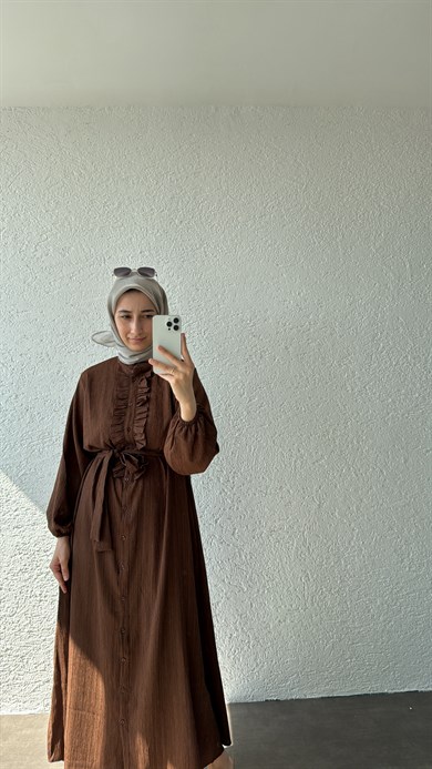 ZARİF ELBİSE KAHVE
