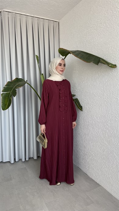 ZARİF ELBİSE VİŞNE