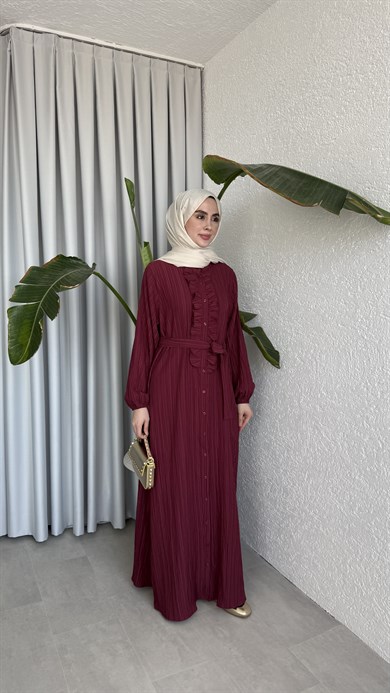 ZARİF ELBİSE VİŞNE