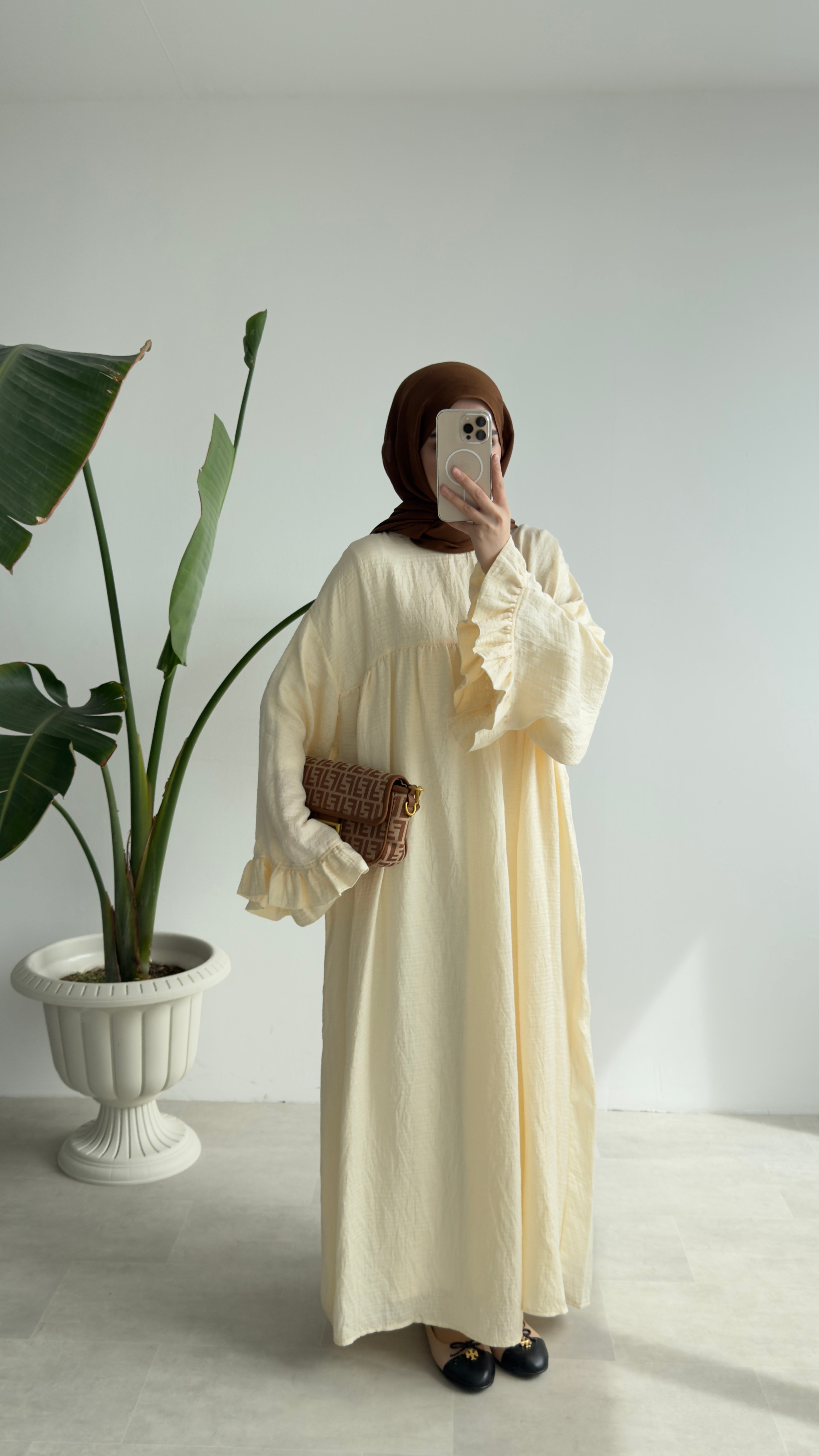 ALMISYENİ ELBİSE - EKRU