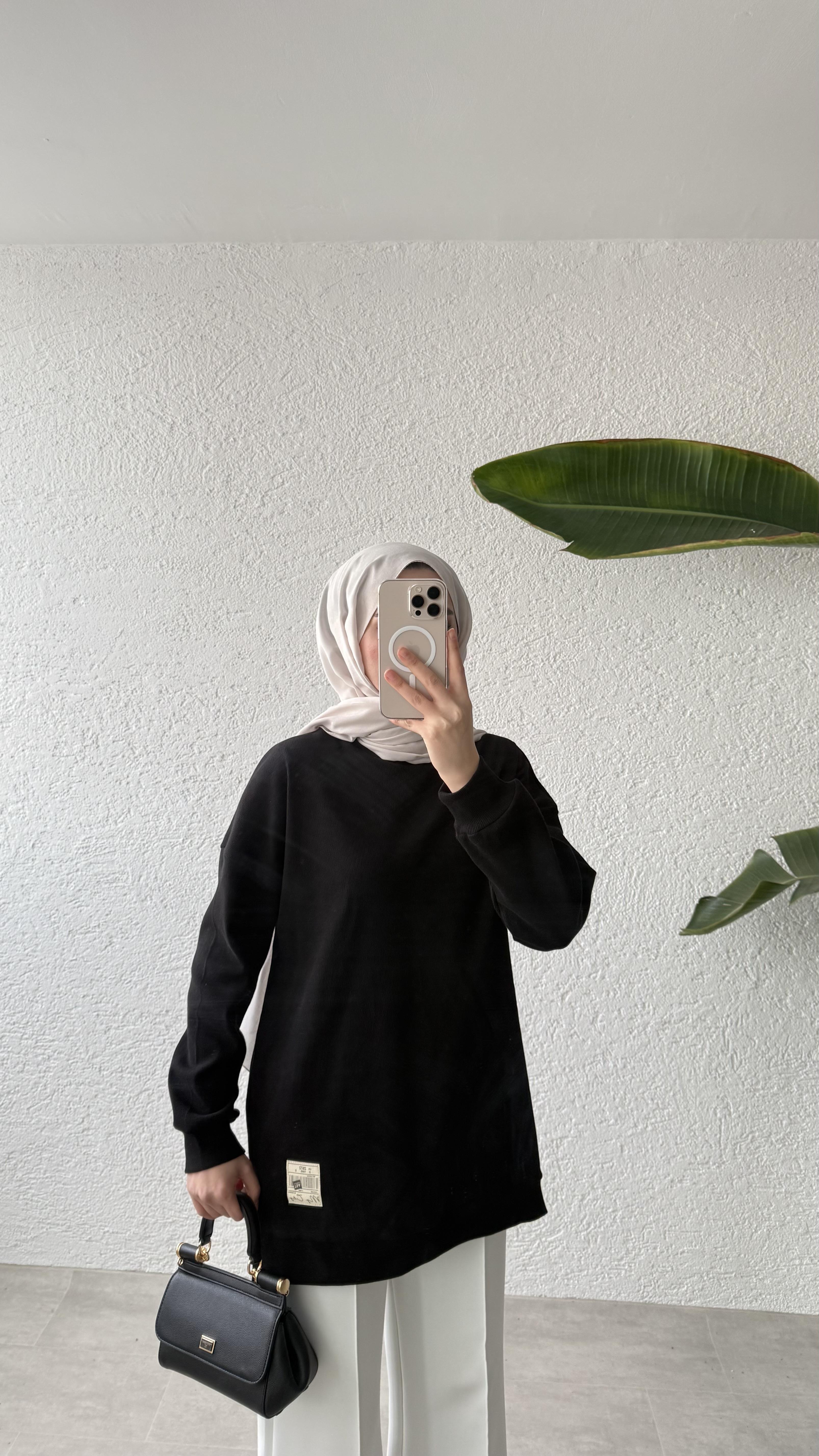 BASIC KAŞKORASE TUNİK - SİYAH