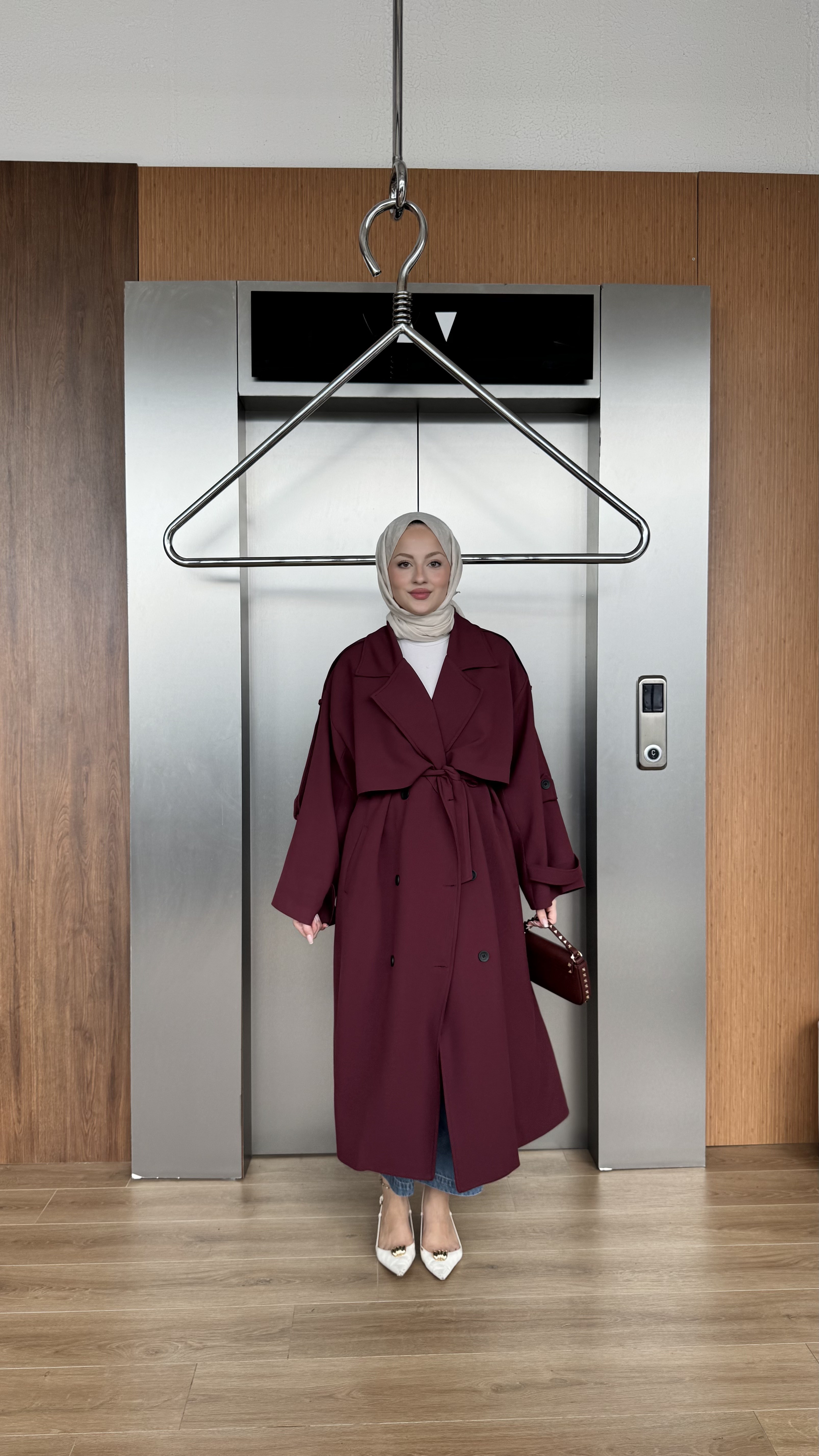 CASUAL ELEGANCE TRENÇKOT - BORDO