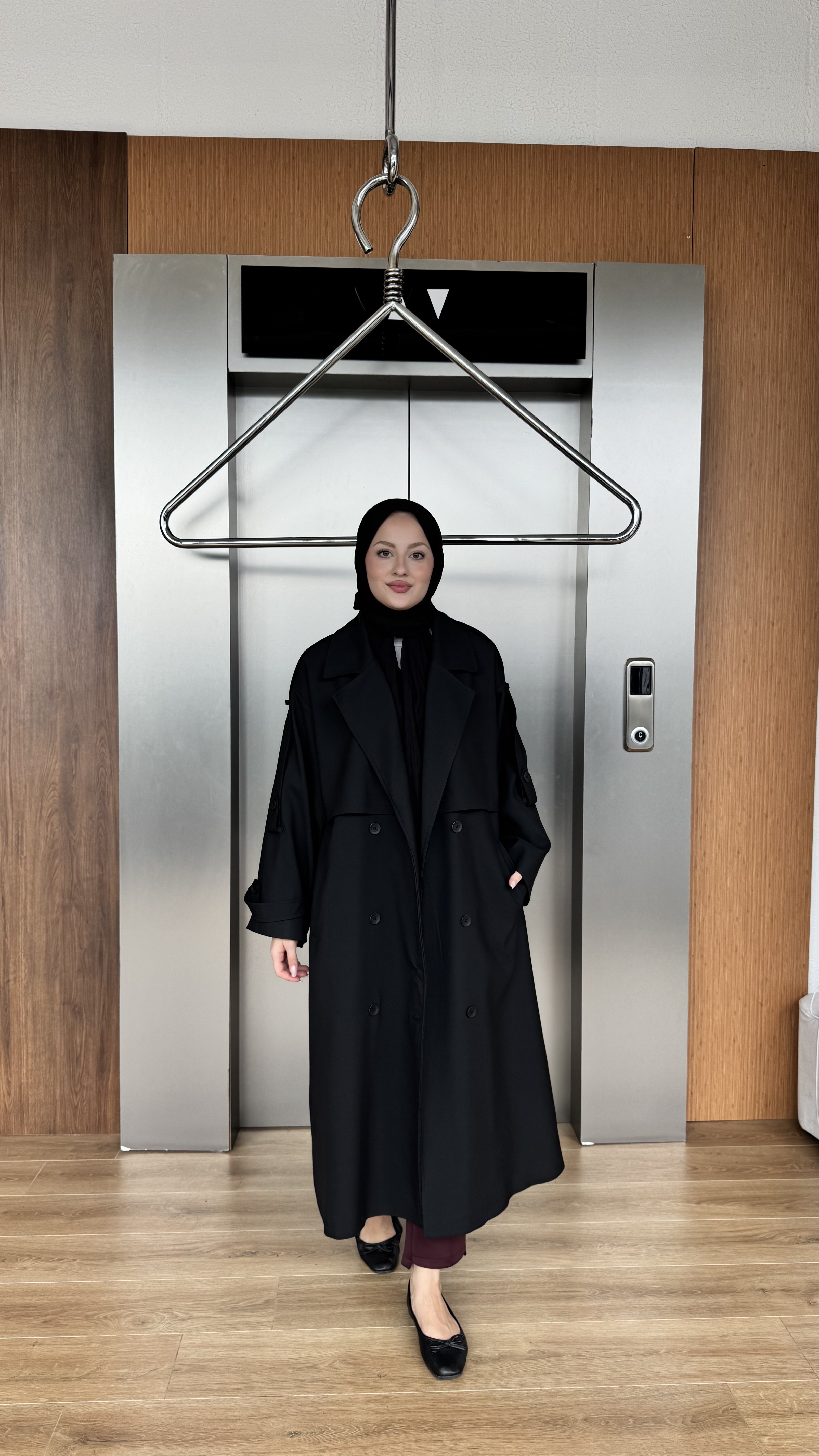 CASUAL ELEGANCE TRENÇKOT - SİYAH