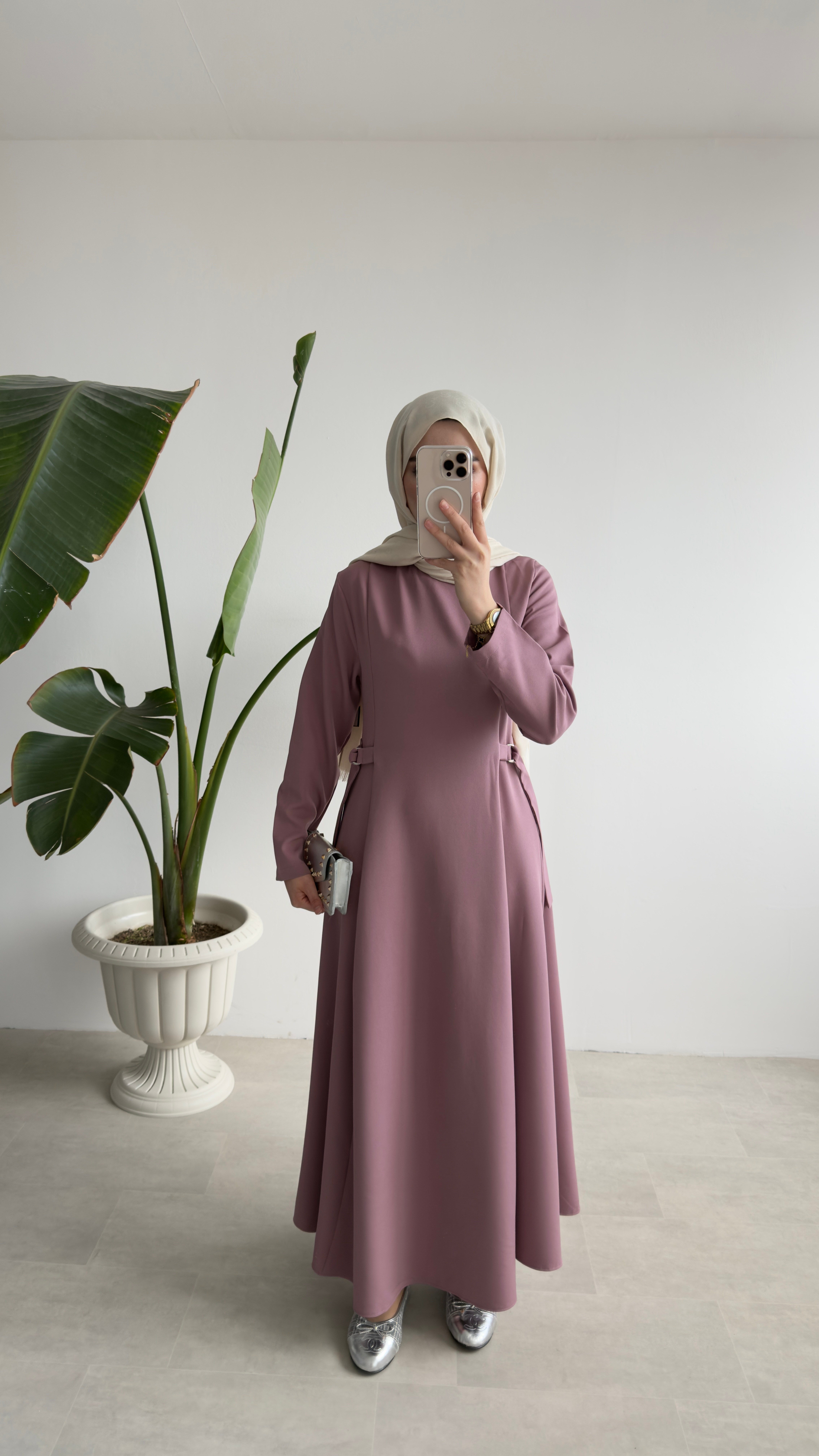 CLEO ELBİSE - GÜL KURUSU 