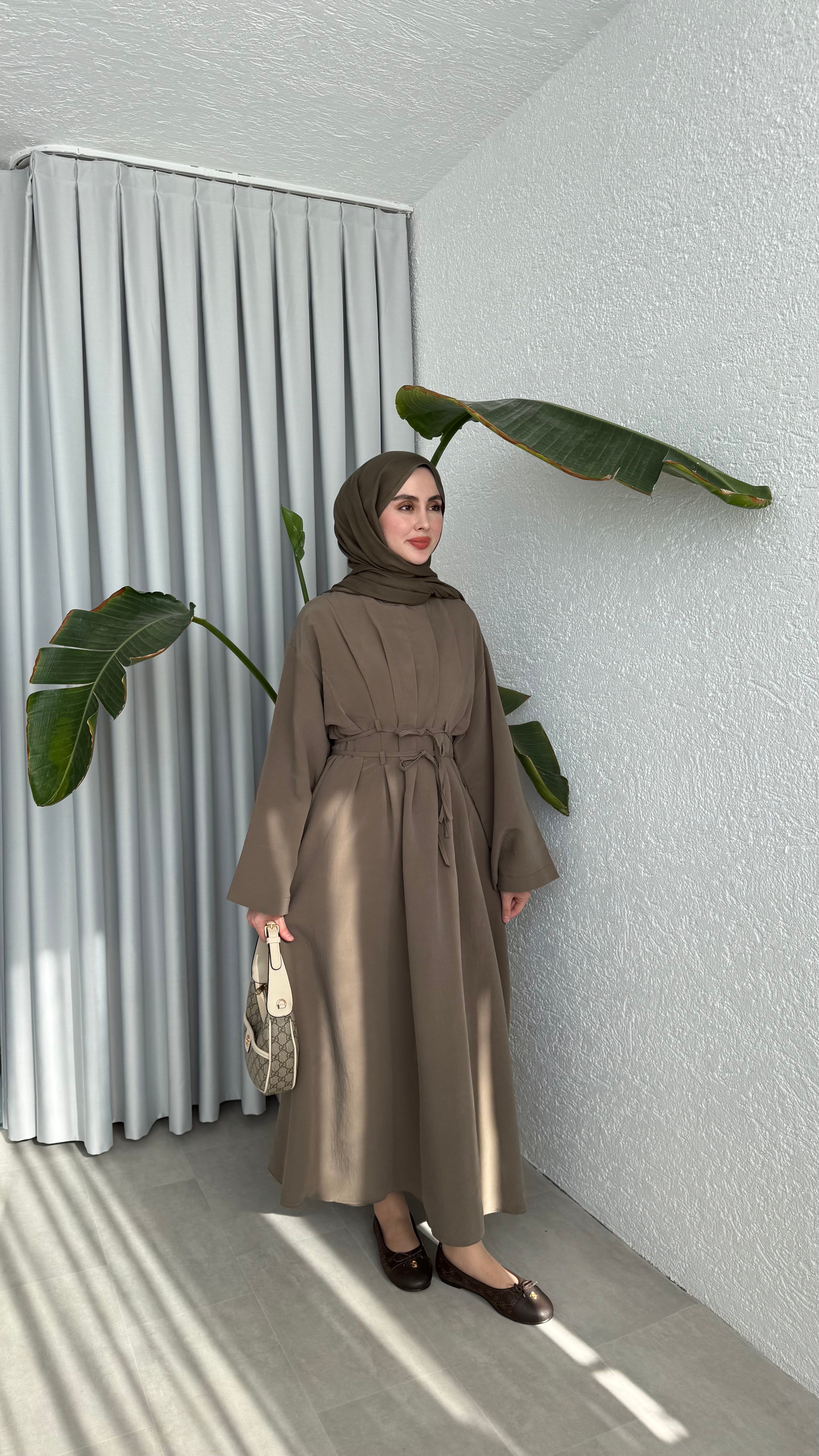 CUPRA BAĞLAMALI ELBİSE - HAKİ