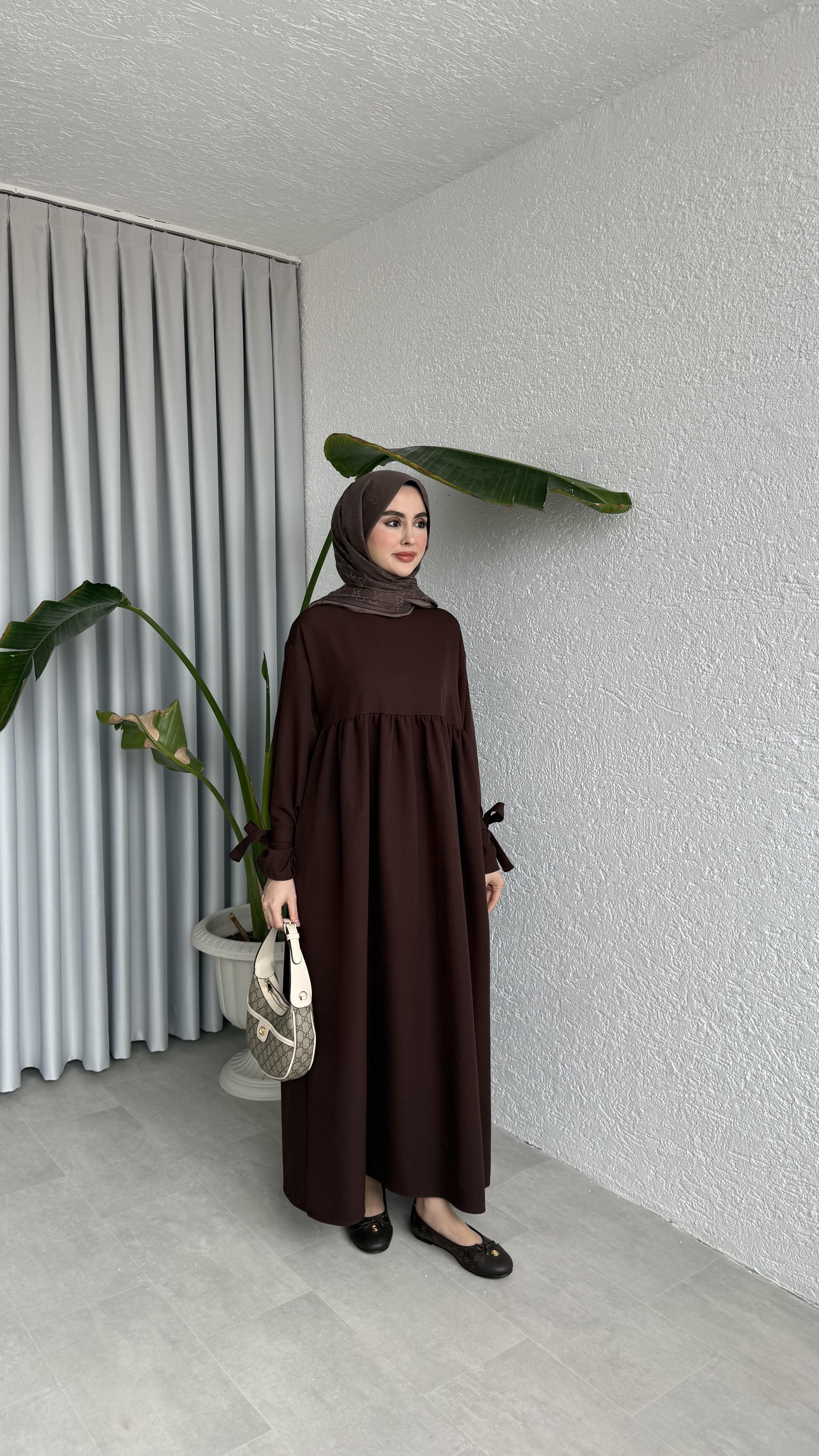 DOHA ELBİSE - KAHVE