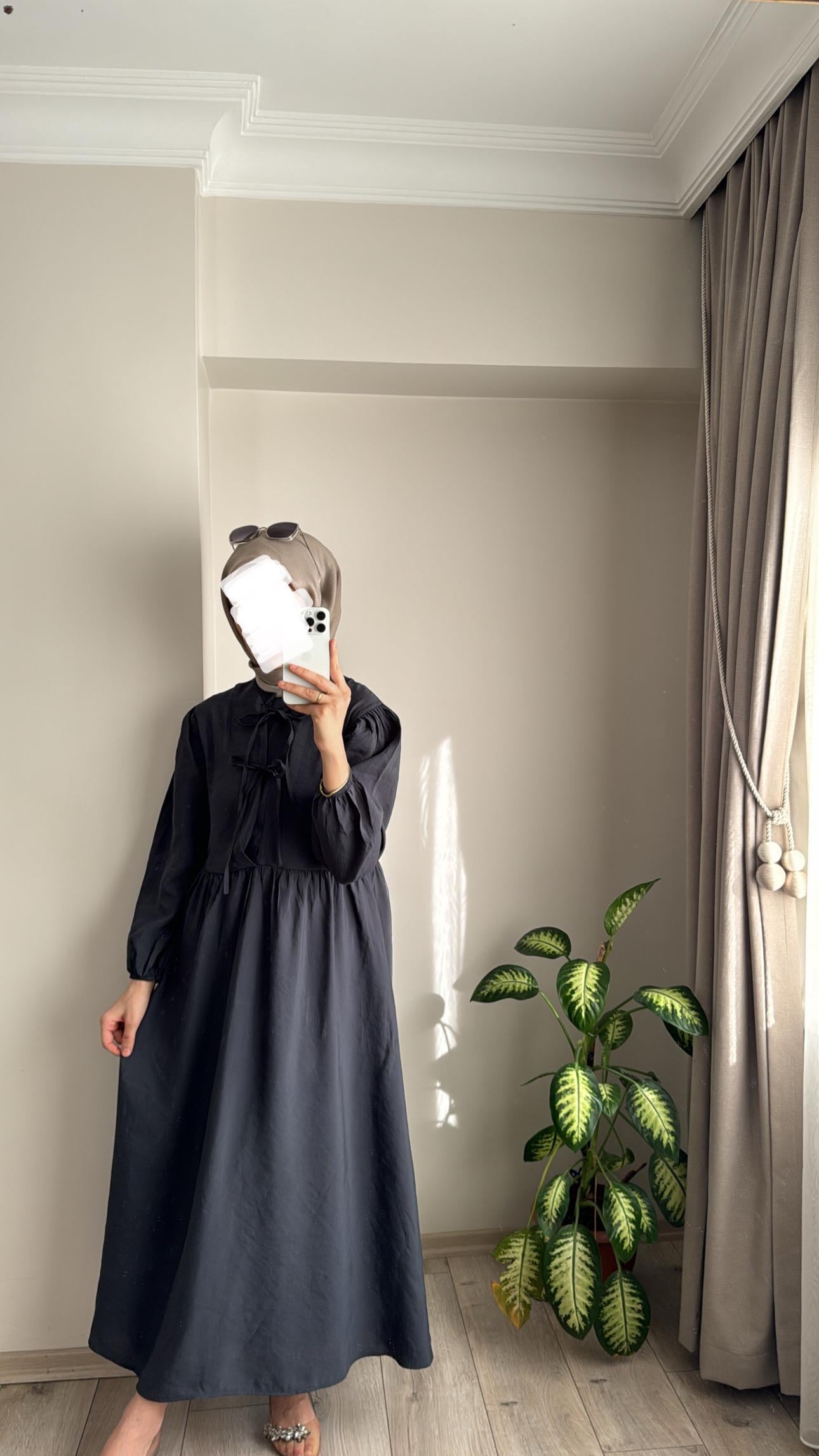 LENORA TENSEL ELBİSE - ANTRASİT