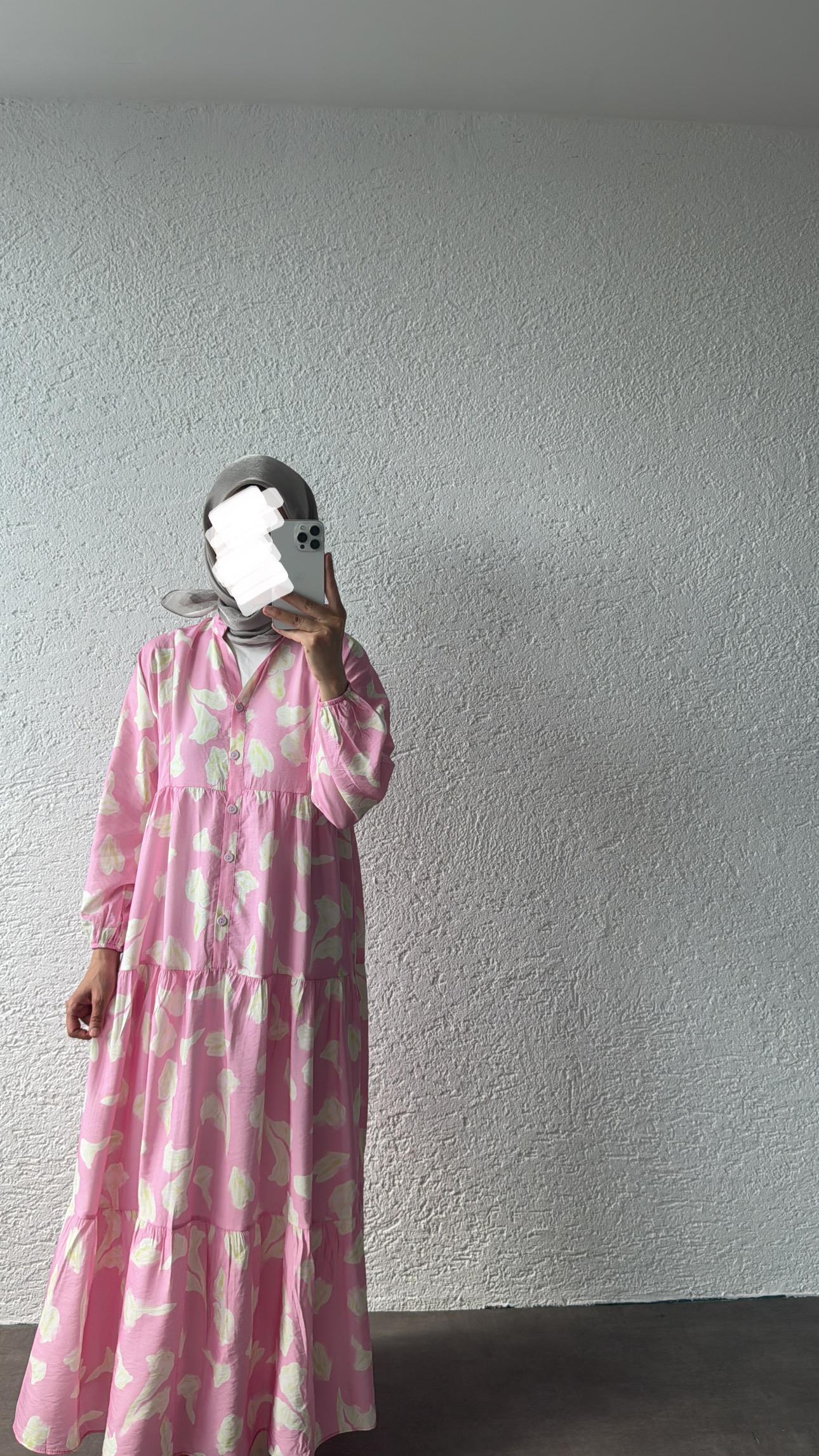 MANGO ELBİSE- PEMBE