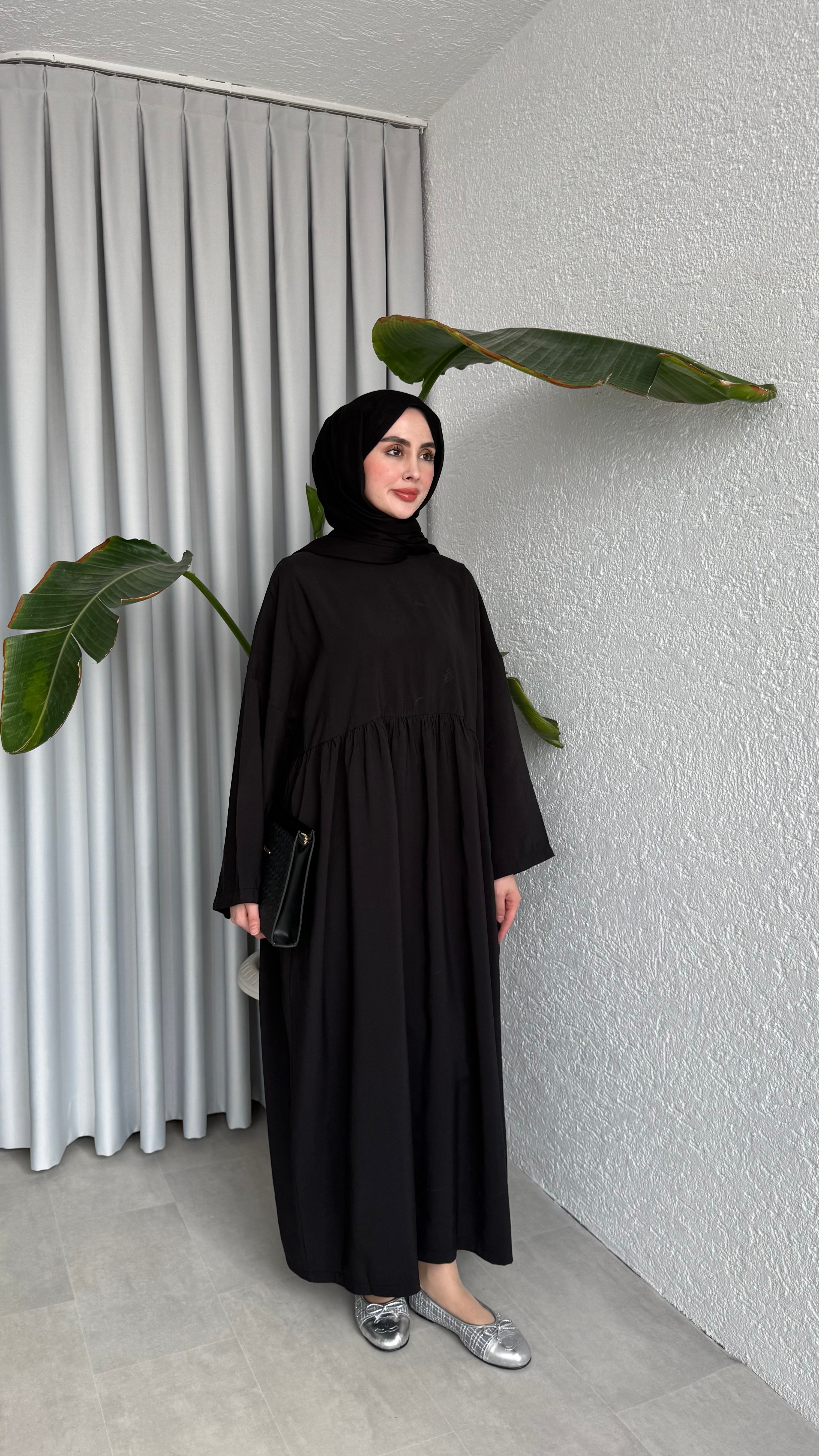 MOON CUPRA ELBİSE - SİYAH