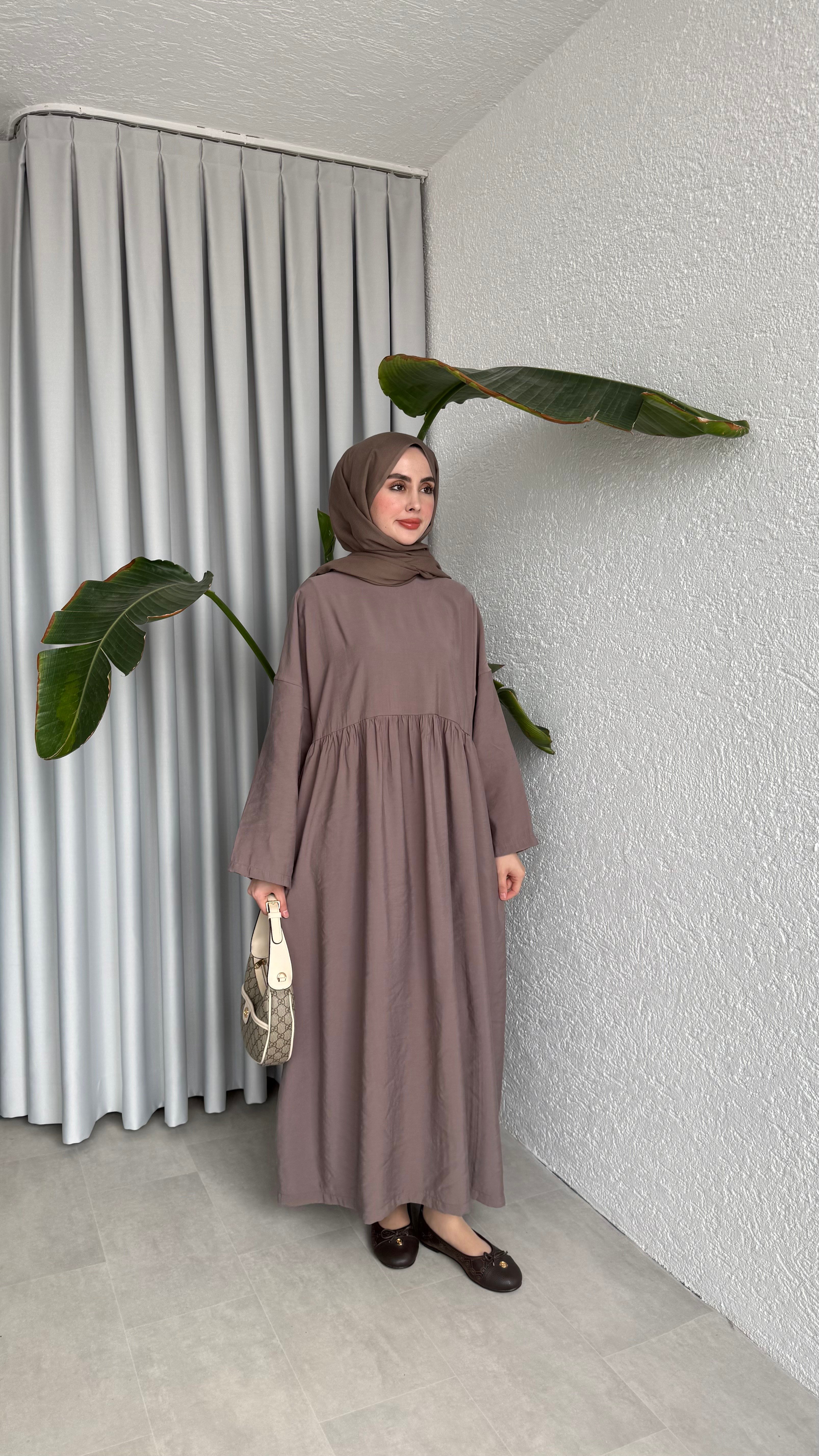 MOON CUPRA ELBİSE - VİZON