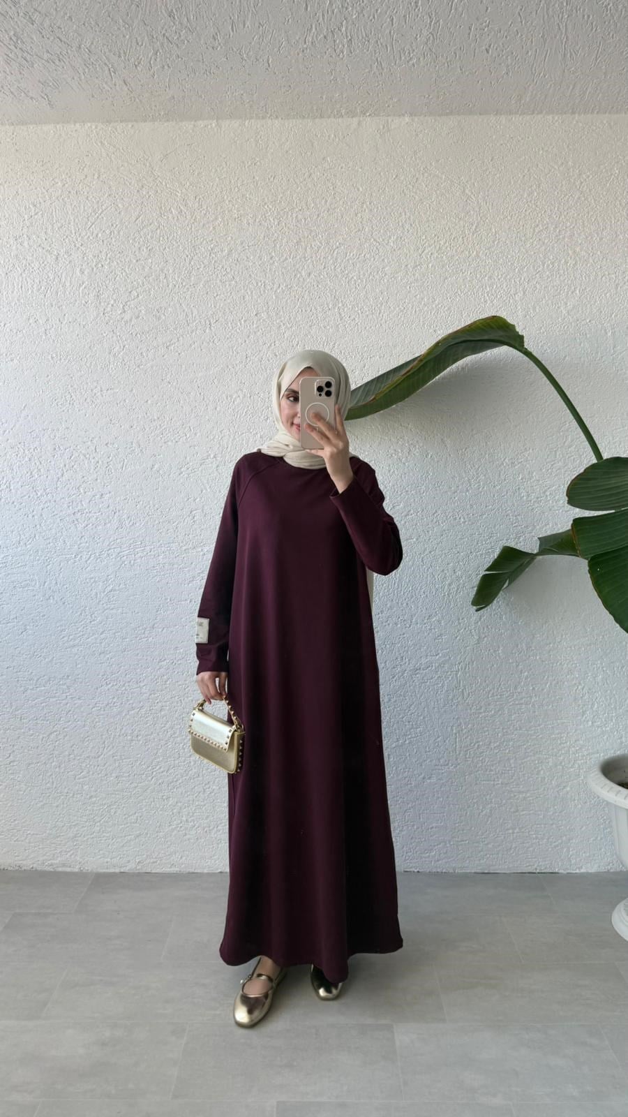 OVERSİZE UZUN RAHAT ELBİSE - BURGANYA