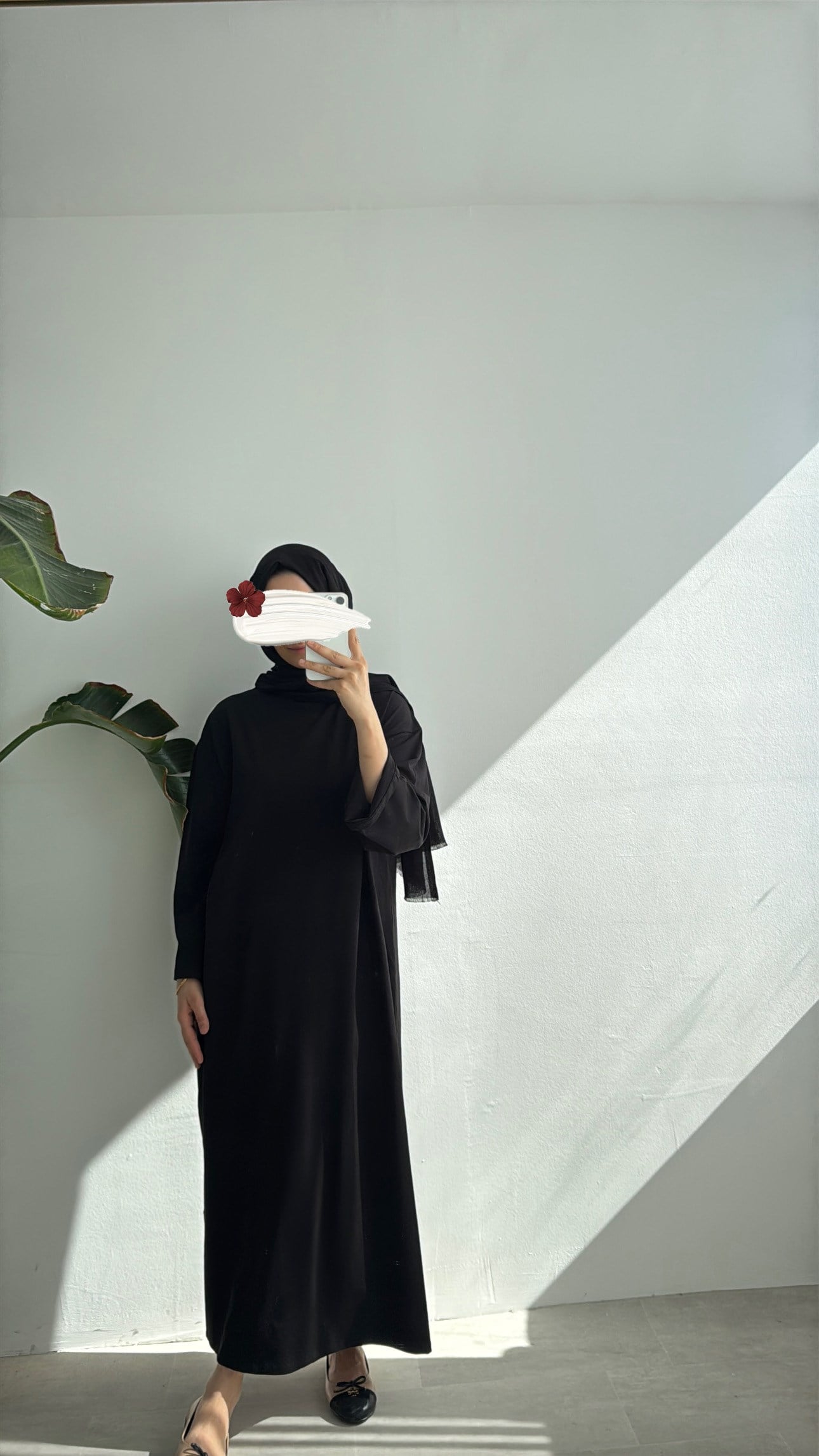 RAHAT KESİM PAMUKLU ELBİSE - SİYAH