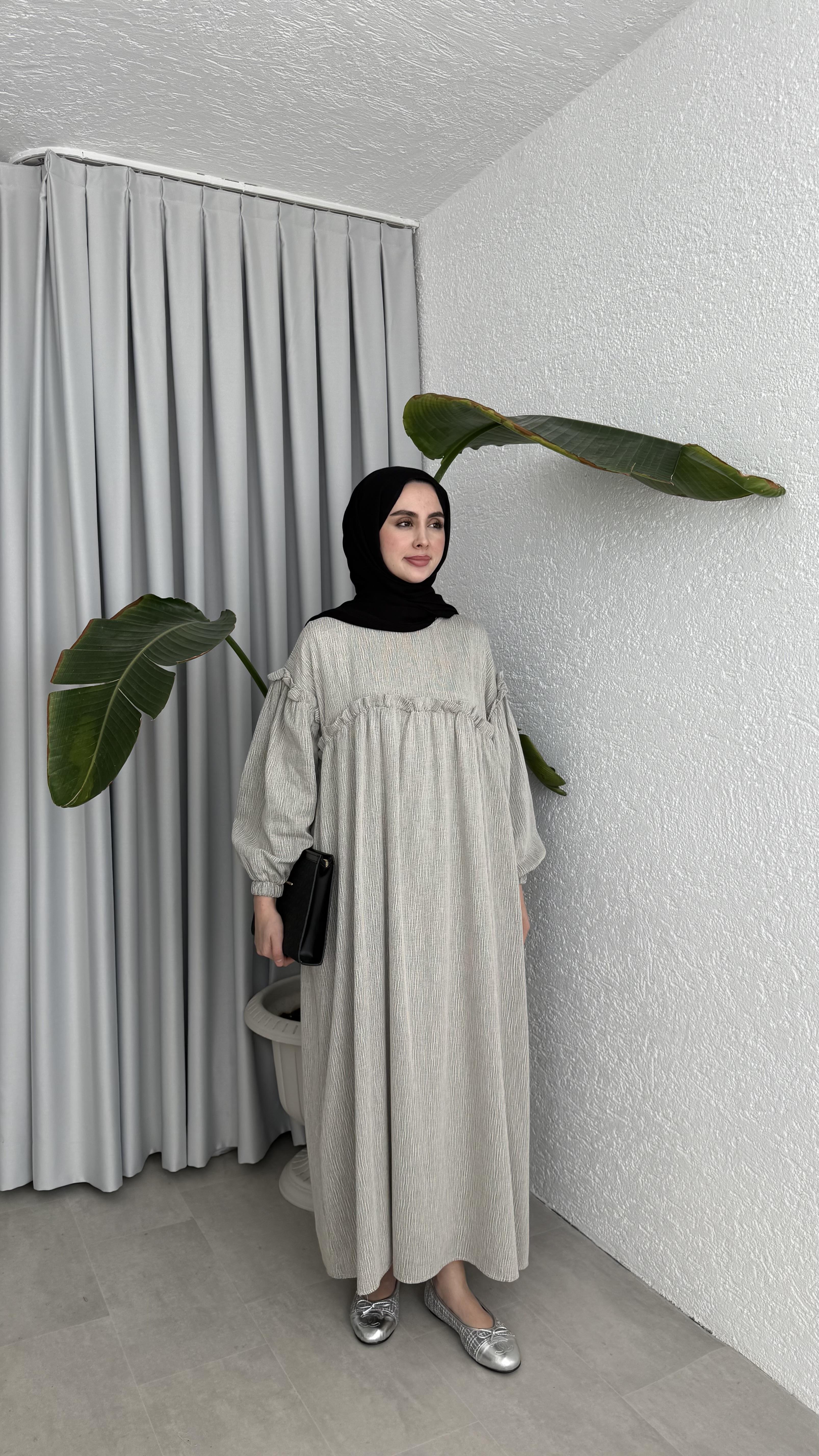 ROBALI ELBİSE - SİYAH