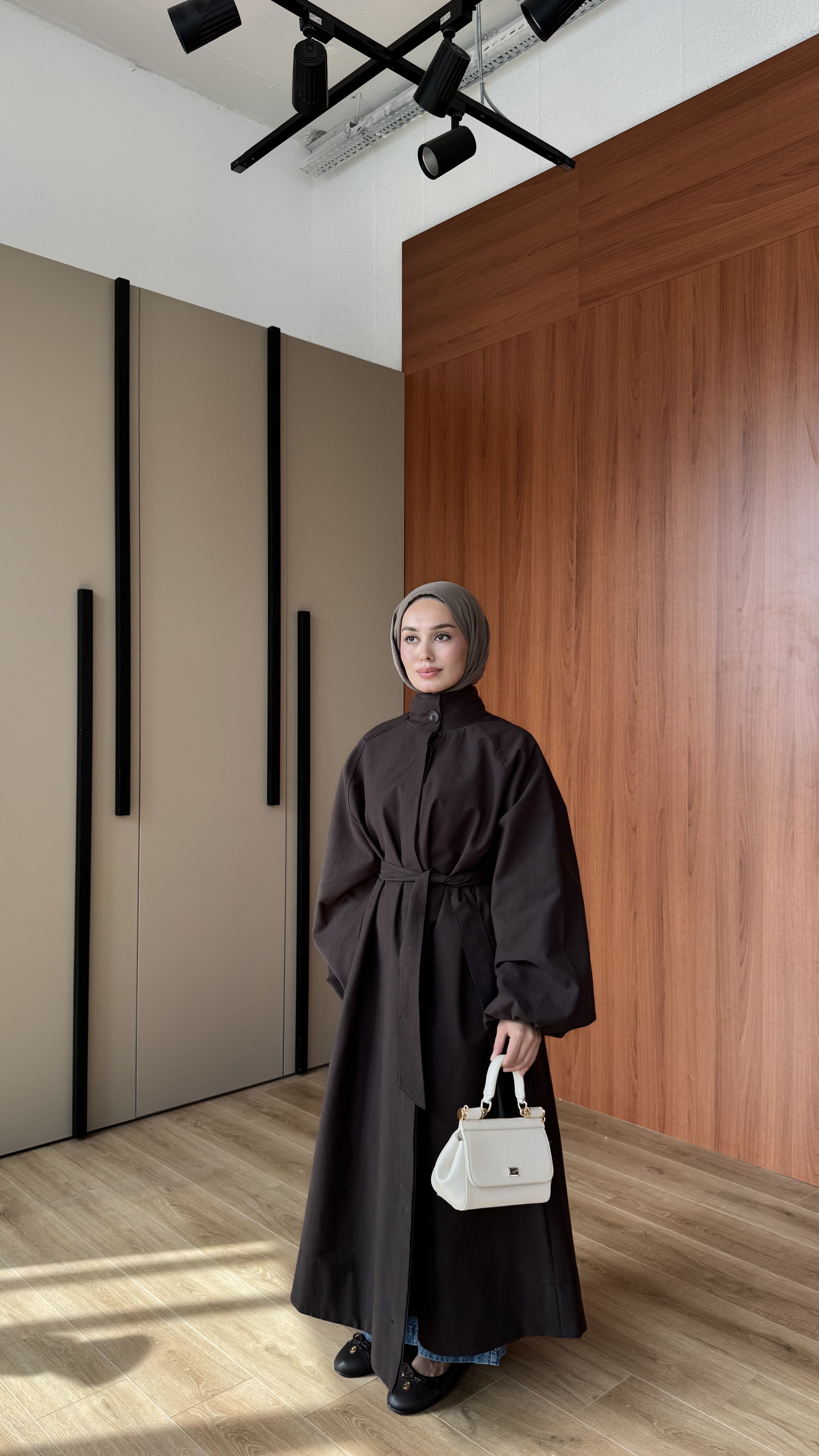 ROBE ASTARLI TRENÇKOT - KAHVE
