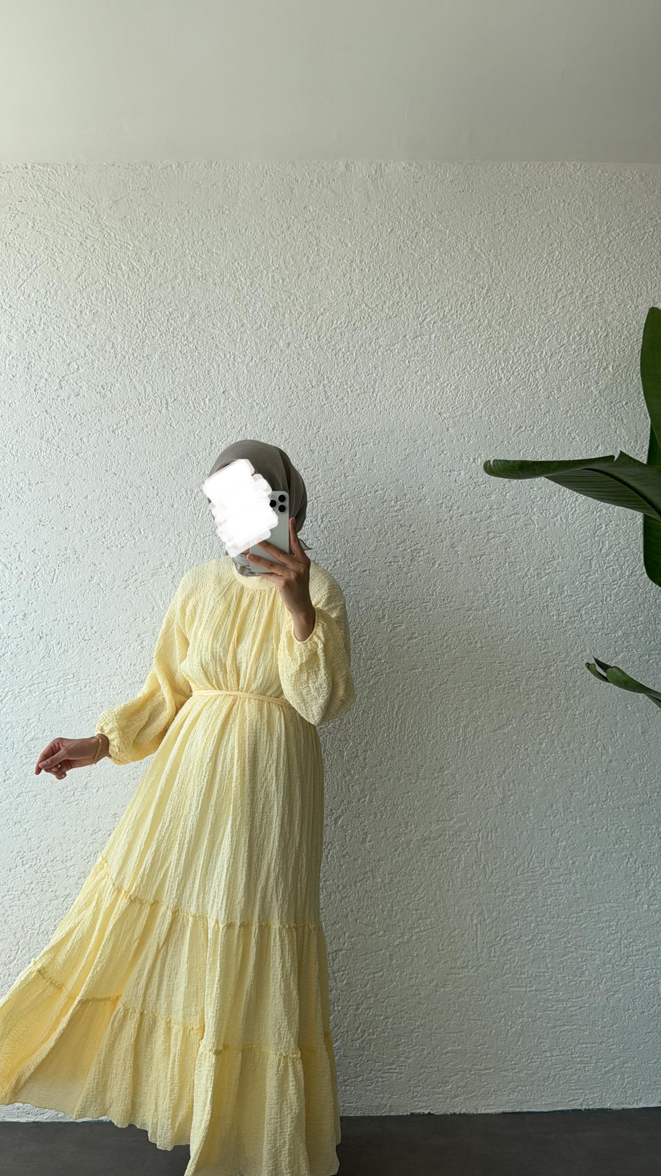 SAPHİRA ELBİSE - SARI