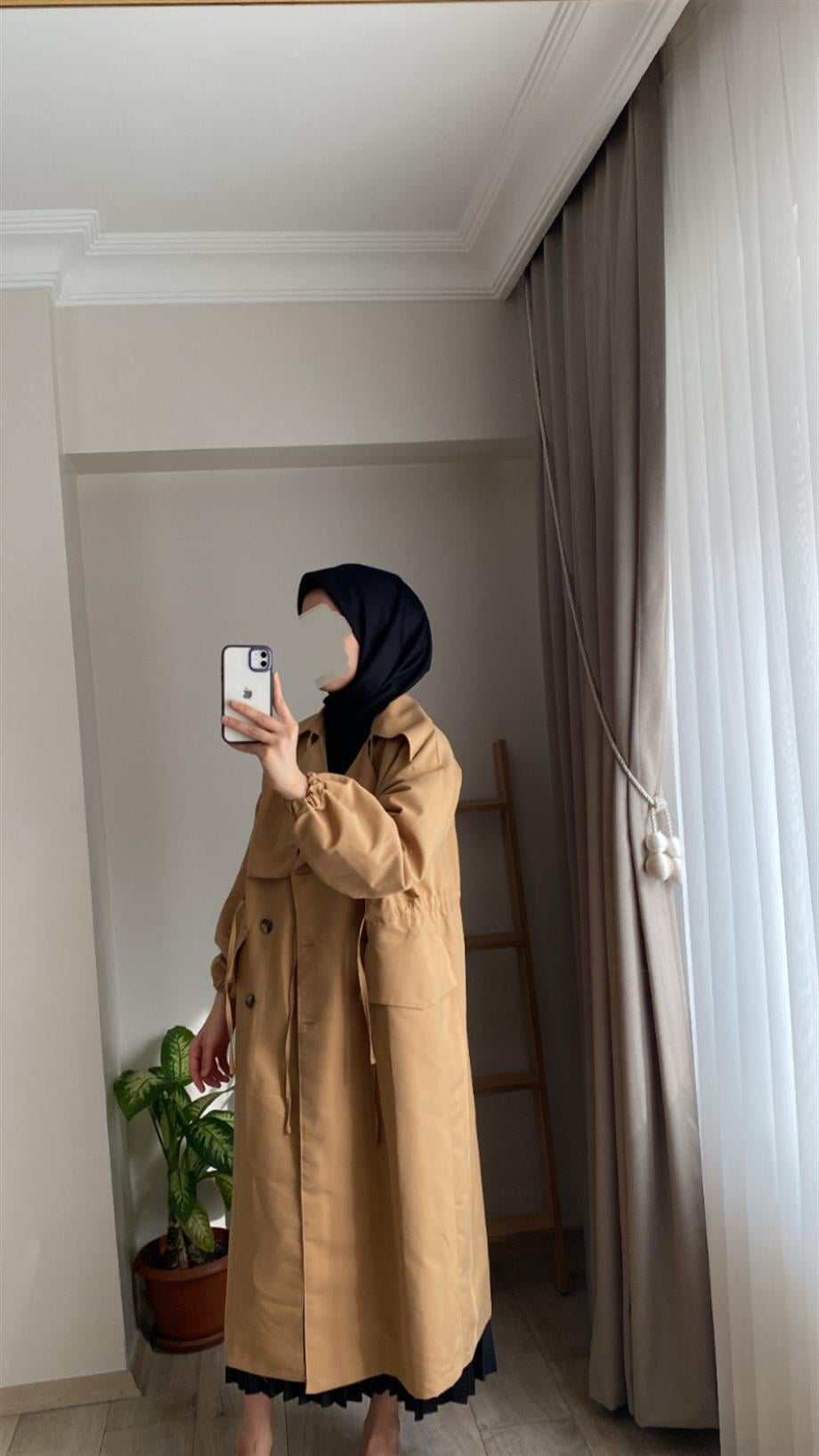 VİYANA TRENÇKOT CAMEL