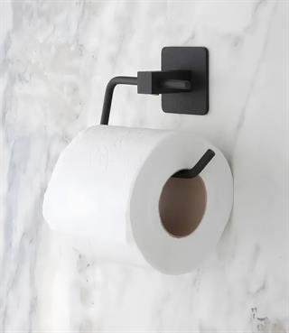 Kare Yapışkanlı Siyah Açık Tuvalet Kağıtlığı Wc Kağıtlık Tutucu