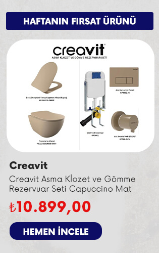  Creavit FE322 Asma Klozet ve Gömme Rezervuar Seti Capuccino Mat