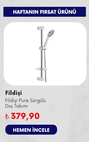 Fildişi Pure Sürgülü Duş Takımı