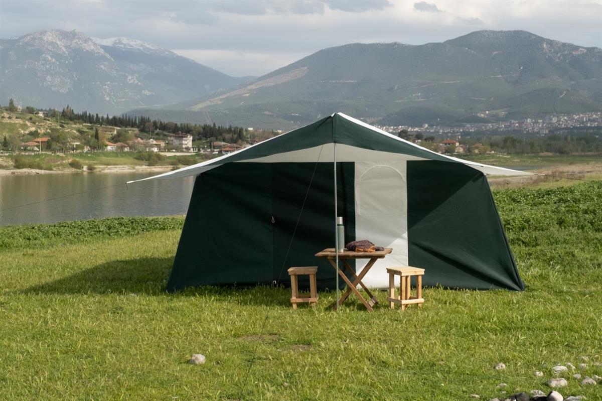 Tunç İki Odalı Bir Salon Aile Tipi 5-6 Kişilik Kamp Çadırı Yeşil -  ertyapimarket.com