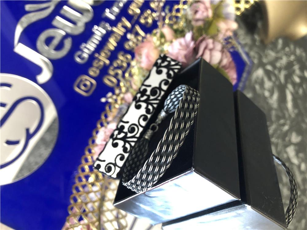 Oksitli İkili Sepet Örgü Model Kazaziye Gümüş Bileklik