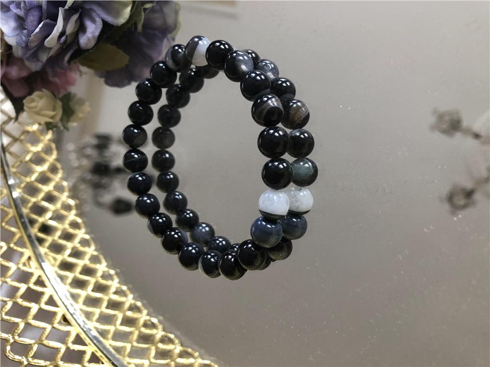 Siyah Akik Taşı Bileklik