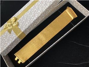 15 Sıra Altın Kaplama Hasır Gümüş Bileklik