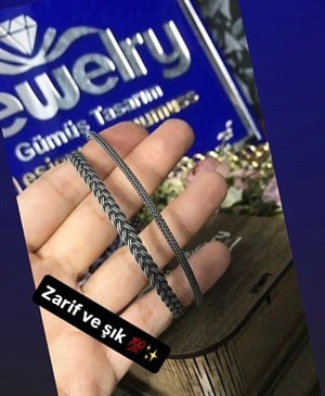 Oksitli Gümüş İkili Bileklik Set