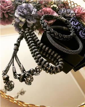 Üçlü Oksitli Gümüş Kazaziye Tesbih&Bileklik Set