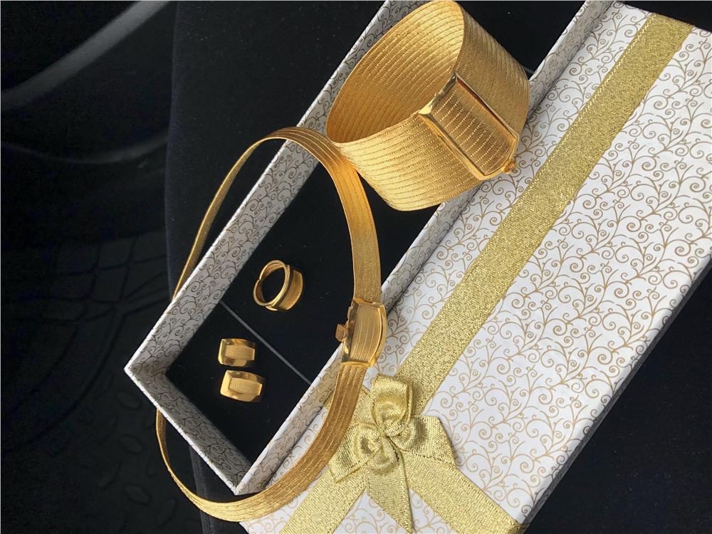 15 Sıra Altın Kaplama Hasır Gümüş Set