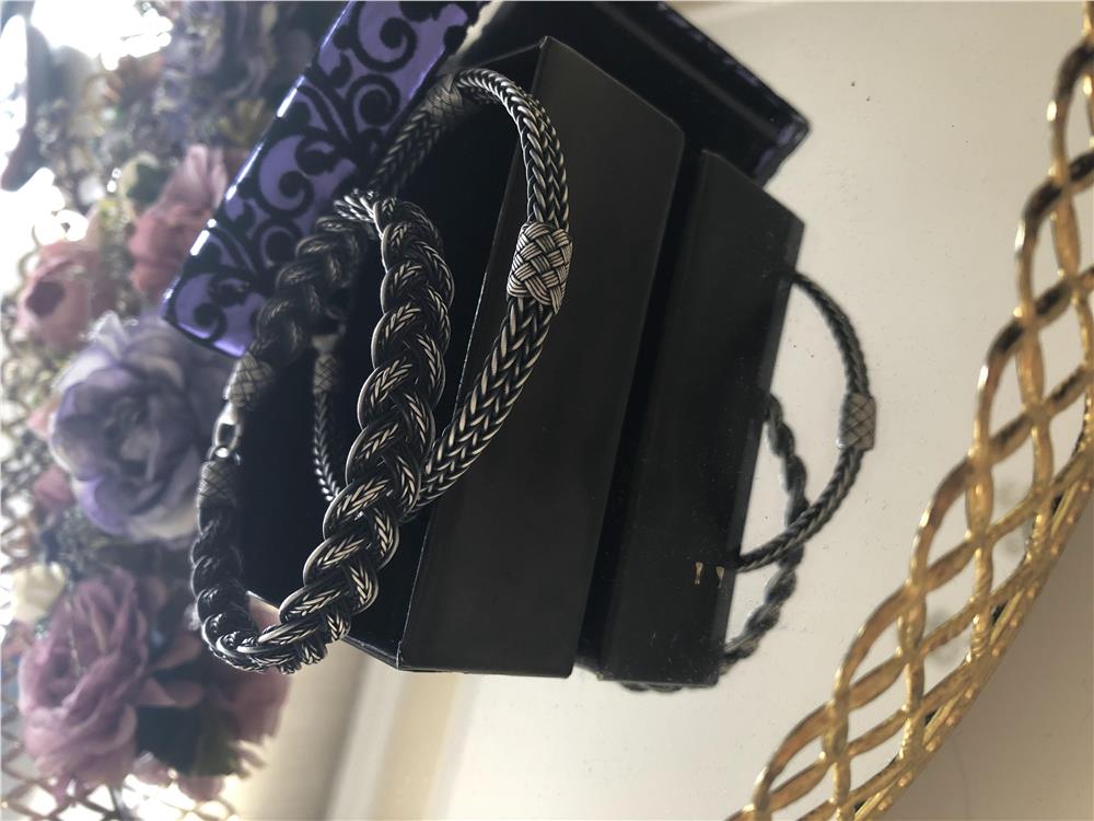 İkili Oksitli Gümüş Bileklik Set