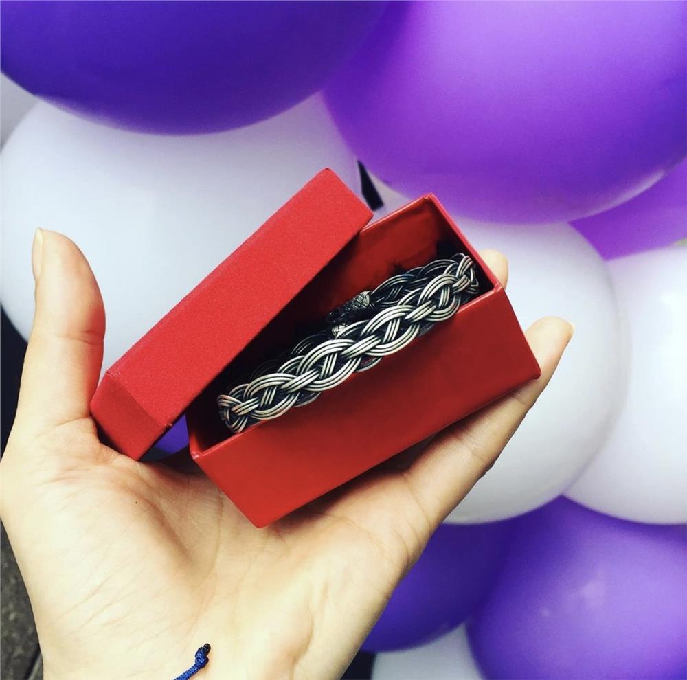 Oksitli Halka Örgü Model Kazaziye Gümüş Bileklik